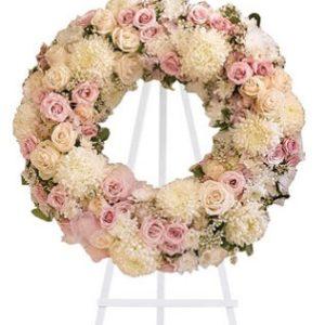 Στεφάνι Κηδείας με Τριαντάφυλλα και Χρυσάνθεμα - COND 39055 ΚΩΔΙΚΟΣ (SKU):COND 39055
